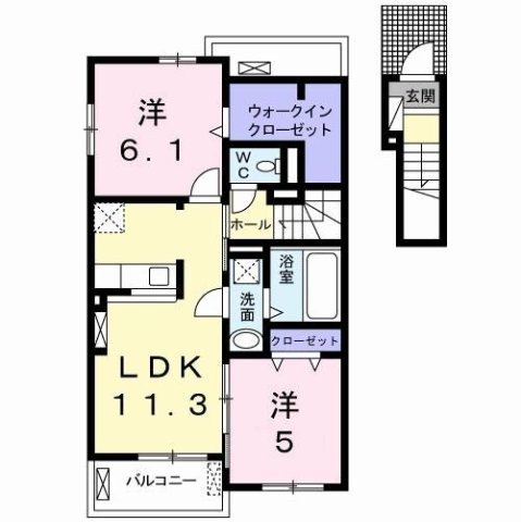 レーヴフロンスＣの間取り