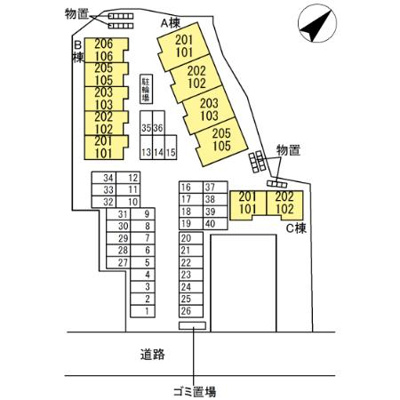 【区画図】 | グランモア桜川　Ｂ棟