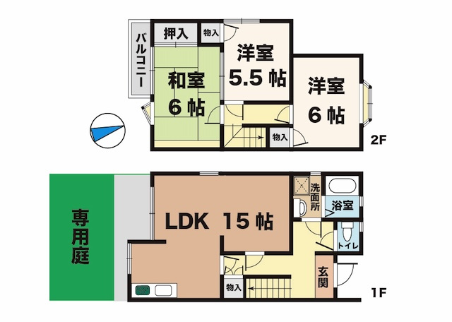 タウンハウス高町の間取り
