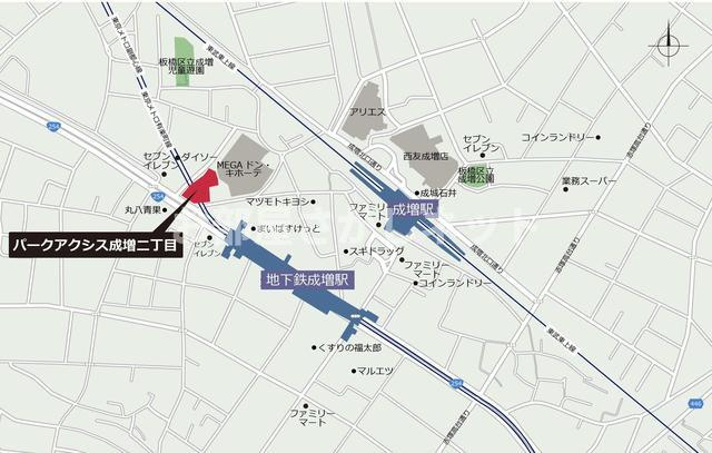 パークアクシス成増二丁目【おとり物件なし】#学生・社会人にオススメ！初期費用分割払いOK！の地図
