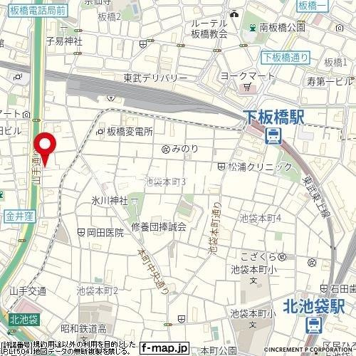 プレール・ドゥーク下板橋【おとり物件なし】#学生・社会人にオススメ！初期費用分割払いOK！の地図
