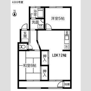 ハイツ北出 A棟の間取り