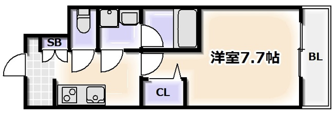 【間取り】 | スプランディッド難波III