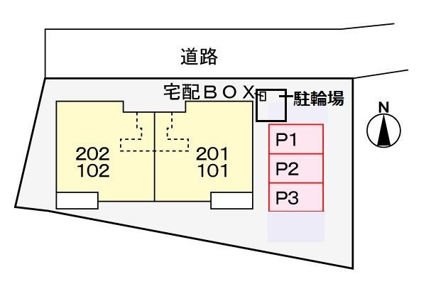コンフォートヒルの駐車場