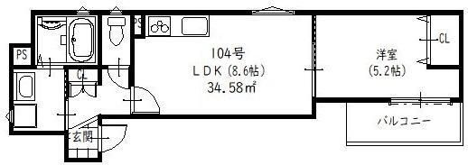 ラモーナ佃Ⅰの間取り
