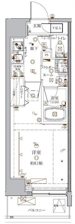 クレイシア入谷の間取り|間取りです。