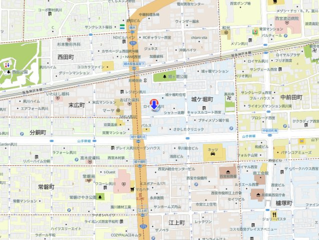 ロイヤル夙川の地図