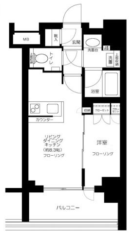 クレヴィア日暮里 THE RESIDENCEの間取り|間取りです。
