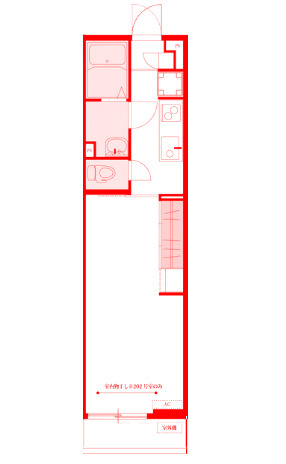 鎌倉市山崎の賃貸マンションの間取り|洗面台とトイレが別の空間になります♪