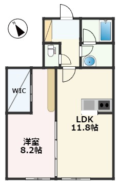 熊本市中央区水前寺４丁目の賃貸マンションの間取り
