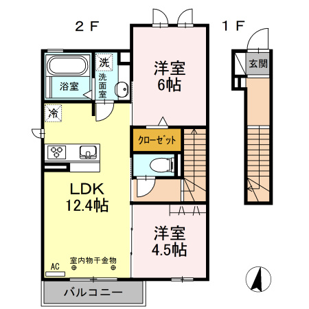 ブランドール勝川の間取り