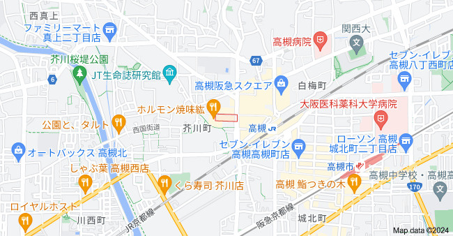 ヘーベルメゾン芥川の地図