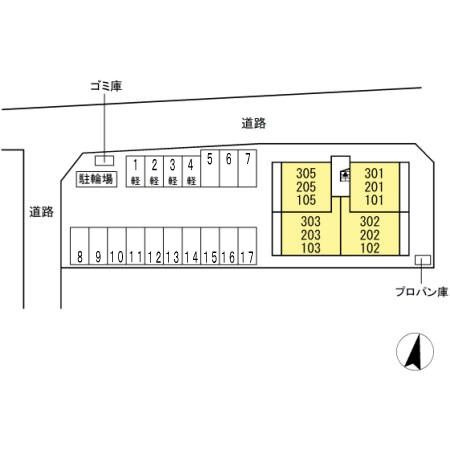 【区画図】メゾン　ド　フルール 