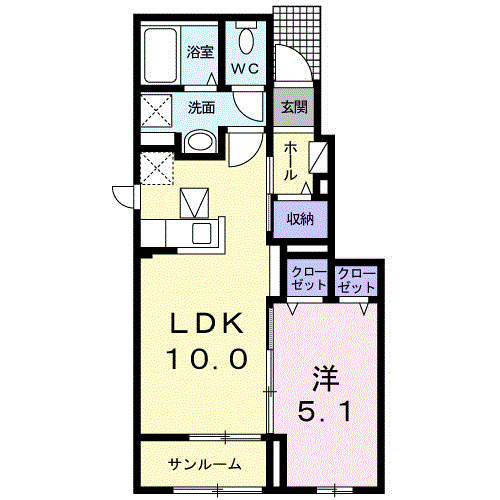 ニシキレーベンⅠの間取り