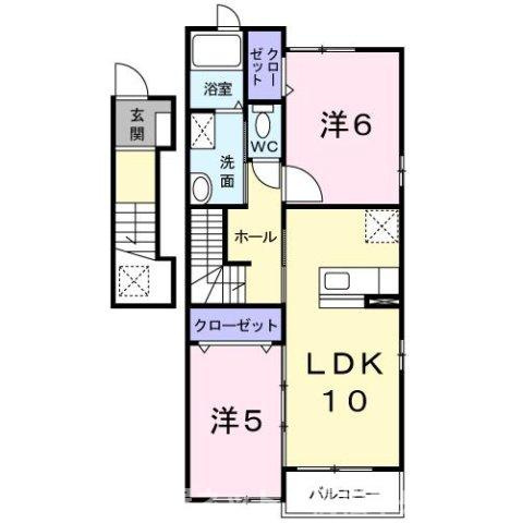 【間取り】 | ポム・ド・テールＦ＆Ｋ　Ａ