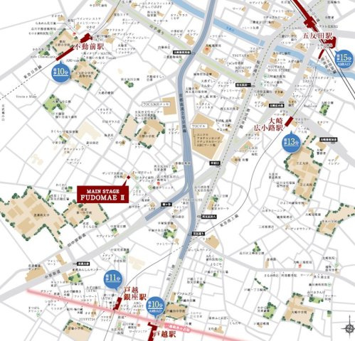 メインステージ不動前Ⅱ の地図