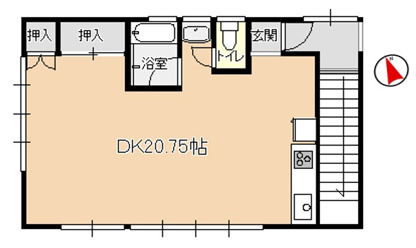 佐渡市鍛冶町≪新城アパート≫の間取り