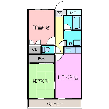 ハイコートささ山の間取り