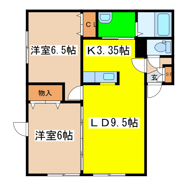 コーポブレーメンＢ館の間取り