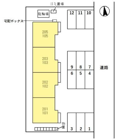 D-room Lunaの区画図