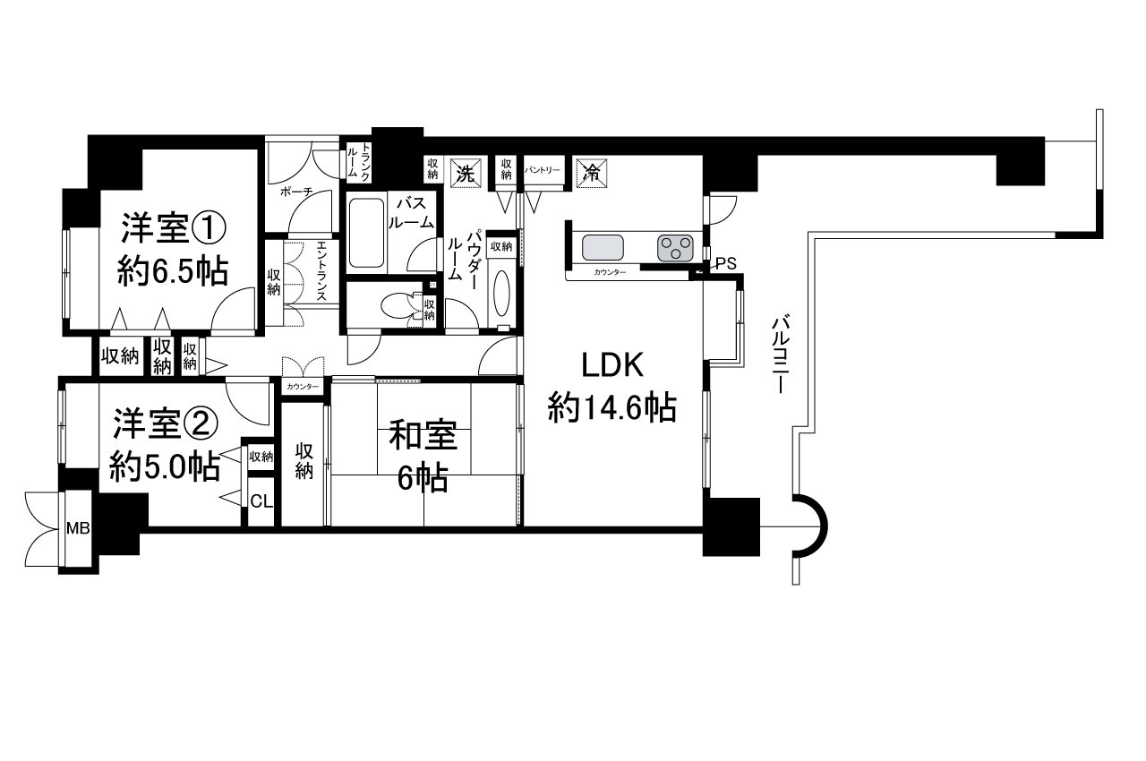 グレイスランドマーク堺・光明池の間取り|間取り図：リフォームプランの詳細はお問合せください。