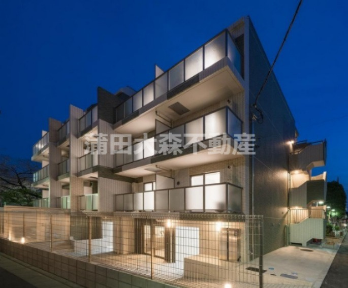 パティーナ大森Duoデュオの外観|2019年3月築　RC鉄筋コンクリート造4階建て総戸数21戸インターネット無料の分譲賃貸マンション　東京都大田区大森西5丁目　京急本線大森町駅7分、梅屋敷駅徒歩10分