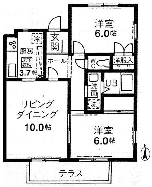グレースカメリア市が尾Aの間取り