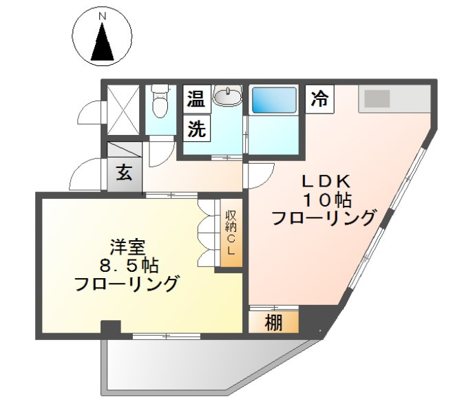 稲城市矢野口の賃貸マンションの間取り