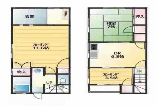 坂戸市千代田　中古売戸建の間取り