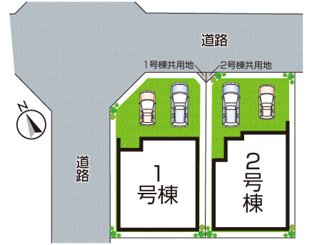 神戸市北区鈴蘭台北町　第2期　新築一戸建ての区画図|全2区画