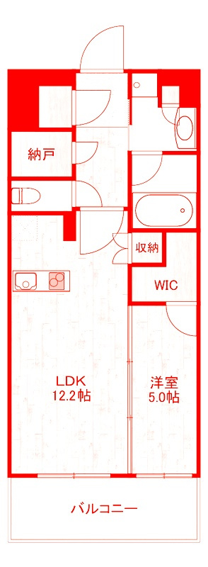 藤沢市藤沢１丁目の賃貸マンションの間取り|使いやすい間取りです♪