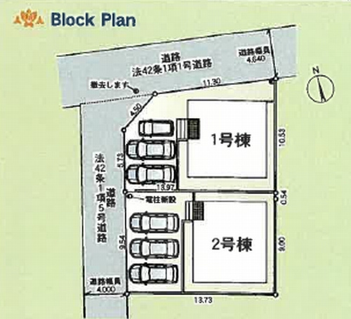【仲介手数料０円】厚木市金田第13　新築一戸建て　全2棟の区画図|厚木市金田第13　新築一戸建て　全2棟