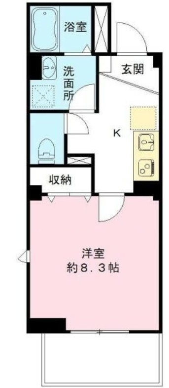 東大和市立野１丁目の賃貸マンションの間取り