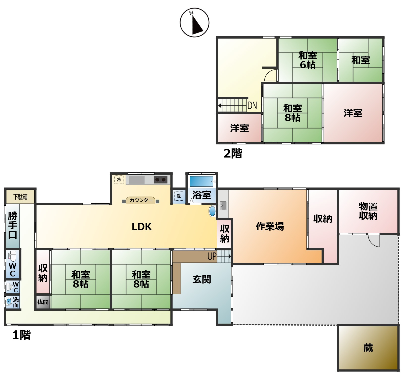 高島市高島中古戸建の間取り
