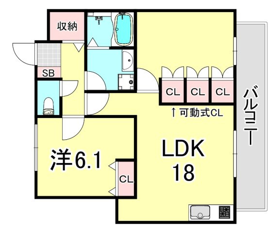 レーブ武庫之荘の間取り