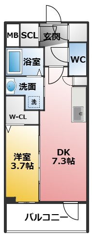 エステムコート名古屋TWIN　EASTの間取り