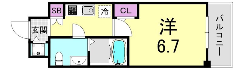 S-RESIDENCE北浜の間取り