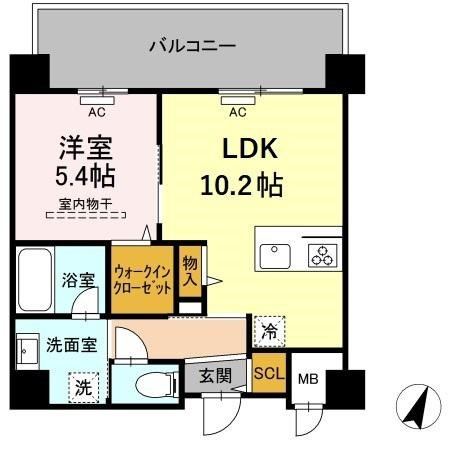 グランデール博多の間取り
