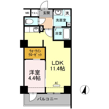 フォレストドルフ天神の間取り