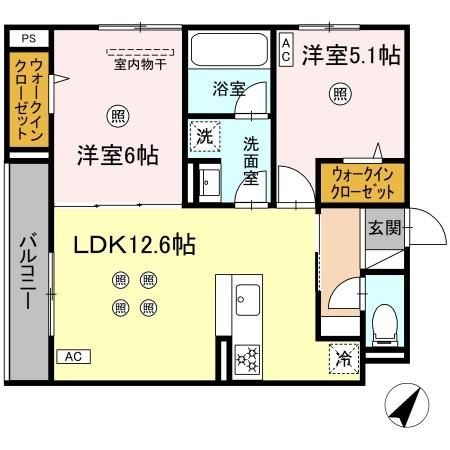 D-ROOM板付の間取り