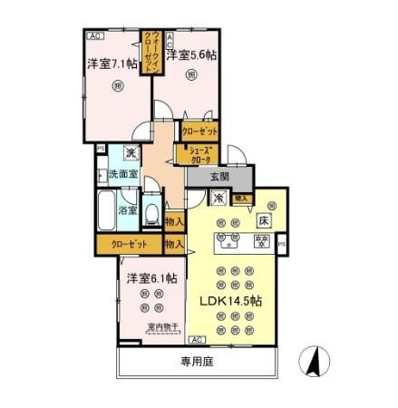 Ｃlover Hill 平尾の間取り