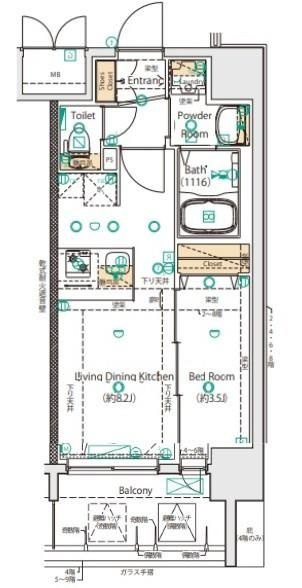 ＭＡＸＩＶ尼崎の間取り
