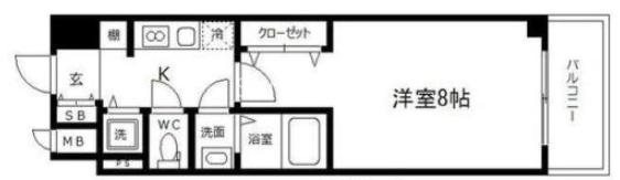 エスリード谷町四丁目の間取り