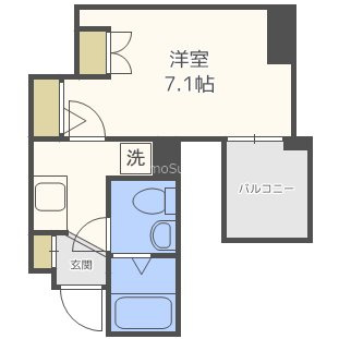 アドバンス心斎橋ラシュレの間取り