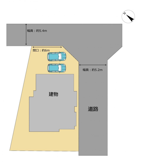 【区画図】 | 大仙市刈和野字川原田　戸建て | 【予定区画図】車庫を解体し普通車2台駐車可能になるようにします。週末はもちろん平日でもご案内可能です。（要相談）（定休日火曜日水曜日除く）
