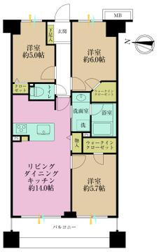 アクス御殿山（11階部分）／仲介手数料無料／新規フルリノベーションの間取り
