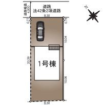 久喜市菖蒲町菖蒲第19　新築一戸建て　クレイドルガーデンの区画図|全1棟