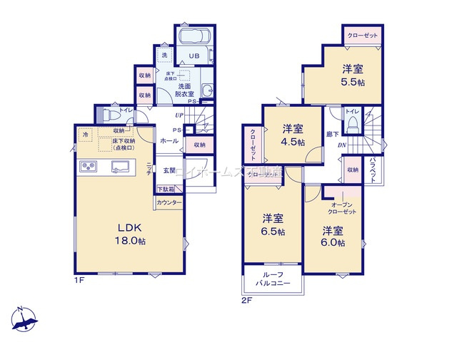 【間取り】 | 一宮市今伊勢町本神戸字寺前37『仲介料無料』新築戸建て | 2号棟