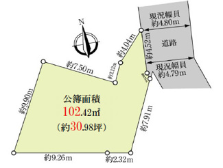 【土地図】 | 本町田　古屋付き売地♪ | 間取り図