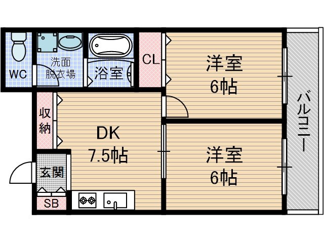 【間取り】 | サンピア南茨木